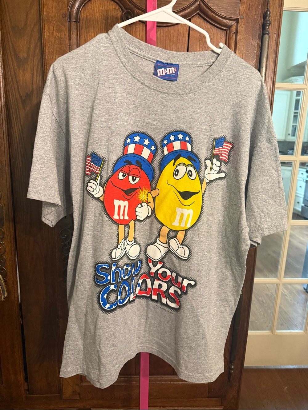 M&M's Gray Graphic Tee - Red & Yellow M&M Characters